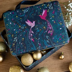 Sara Miller London Novelty-Hummingbird Paradise Deep Rectangular Tin