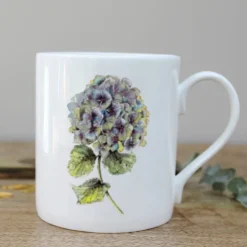 Toasted Crumpet Flowers & Garden-Hydrangea Bone China Mug