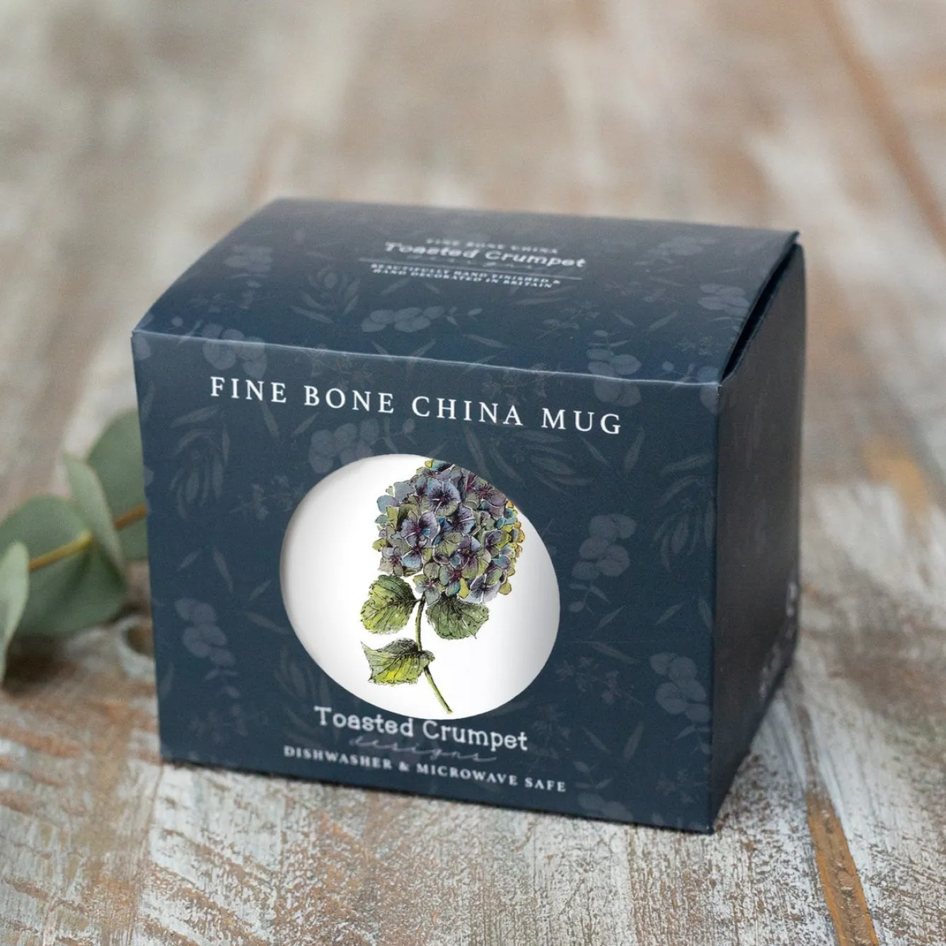 Toasted Crumpet Flowers & Garden-Hydrangea Bone China Mug