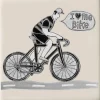 Moorland Pottery Coasters-I Love Me Bike by