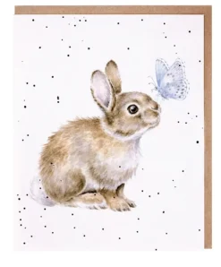 Wrendale Designs Greeting Cards-'I Spy a Butterfly' Bunny Birthday Greetings Card
