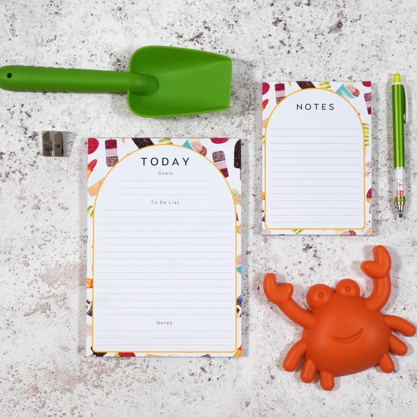 Corinne Alexander Stationery-Ice Cream A6 Notepad by