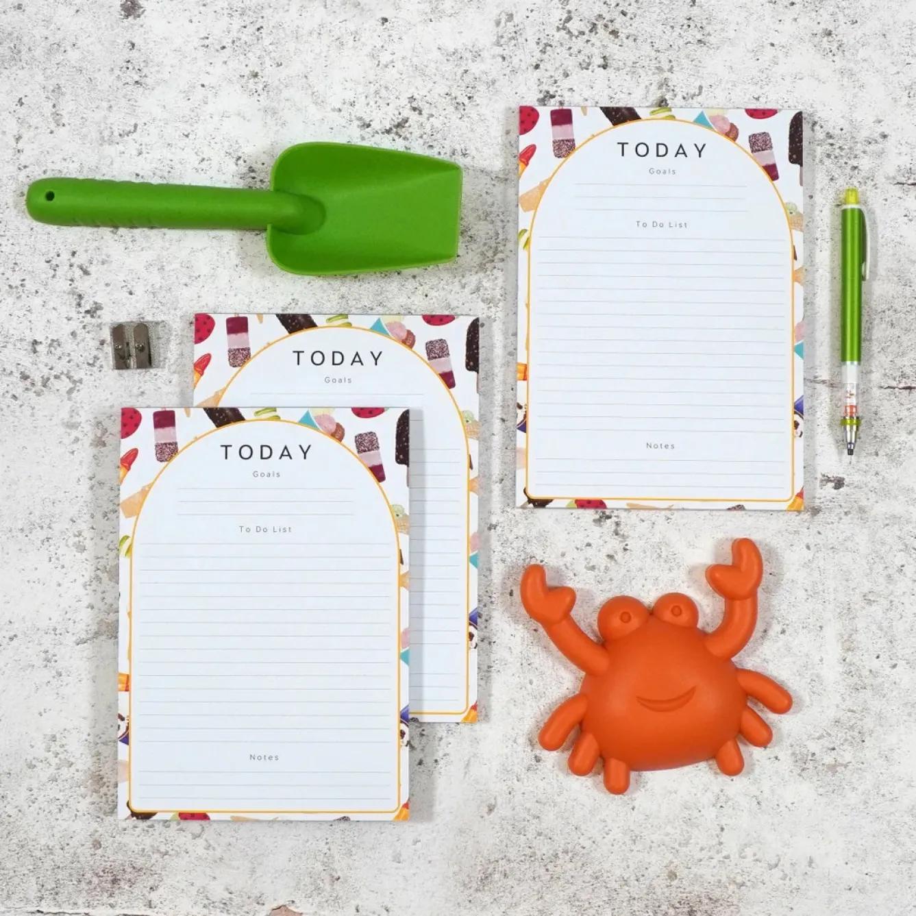 Corinne Alexander Stationery-Ice Cream A5 To-Do-List Notepad by