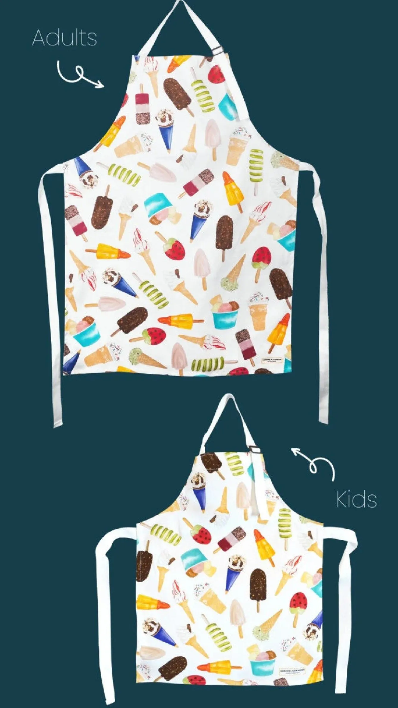 Corinne Alexander Aprons-Ice Cream Apron by
