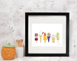 Corinne Alexander Art-Ice Cream Print by
