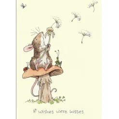 Two Bad Mice Greeting Cards-If Wishes Were Kisses Greetings Card