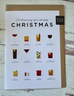 Everlong Print Co. Christmas Cards|Greeting Cards-I'm Dreaming of a Whiskey Christmas Card