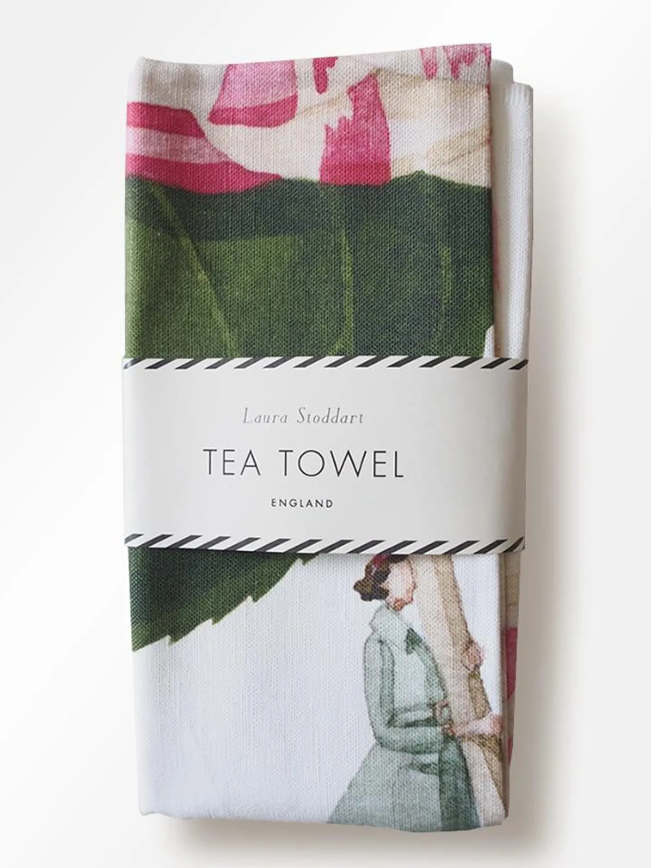 Laura Stoddart Tea|Tea Towels-In Bloom Camellia Linen Tea Towel