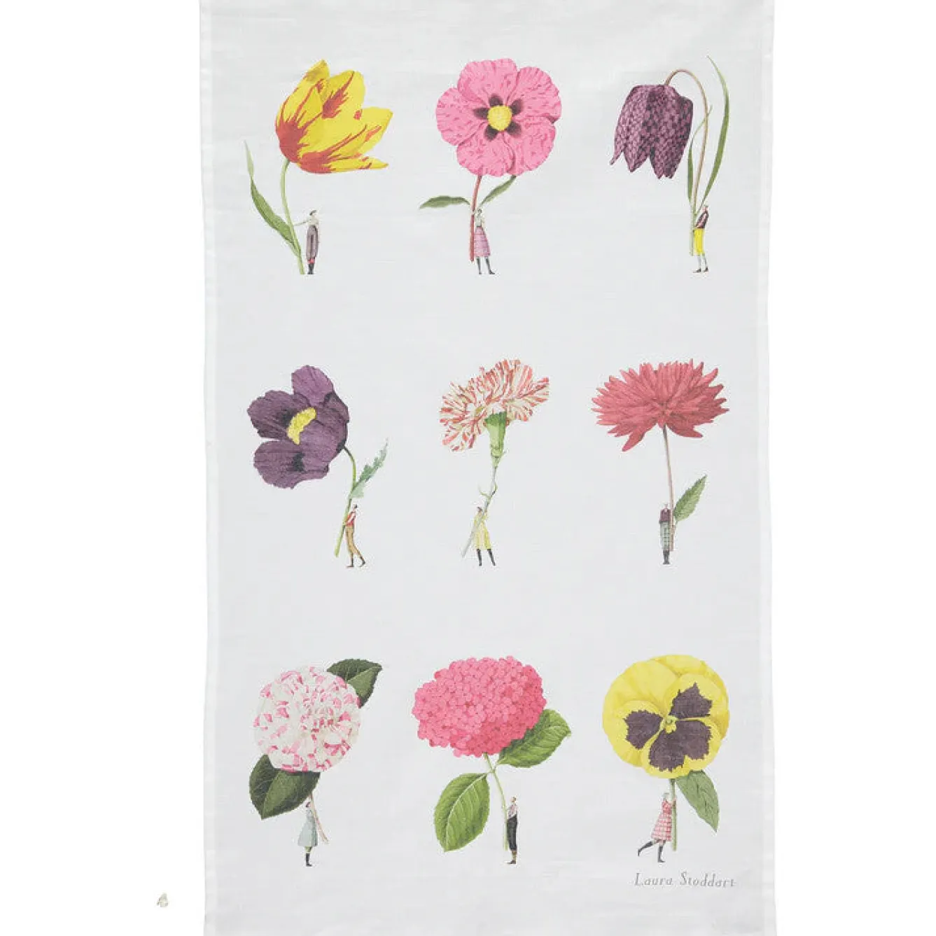 Laura Stoddart Tea|Tea Towels-In Bloom Multi Flower Linen Union Tea Towel