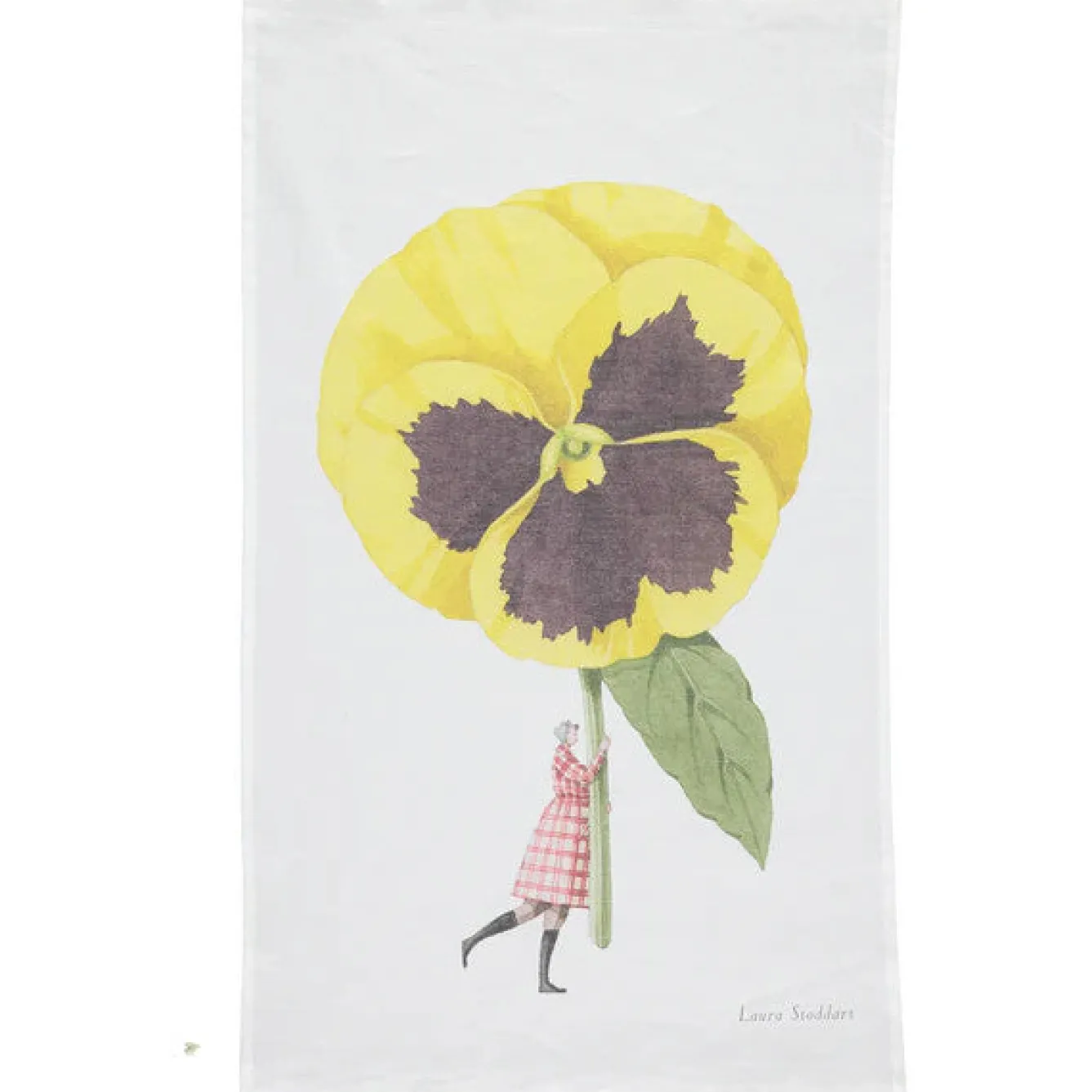 Laura Stoddart Tea|Tea Towels-In Bloom Pansy Linen Union Tea Towel