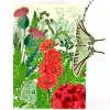 Madame Treacle Greeting Cards-In the Thistle Garden Hanging Fandangle Card