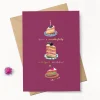 Stephanie Davies Greeting Cards-Indulgent Birthday Cake Greeting Card