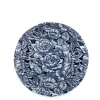 Burleigh Plates-Ink Blue Hibiscus Dinner Plate 10 1/2 in