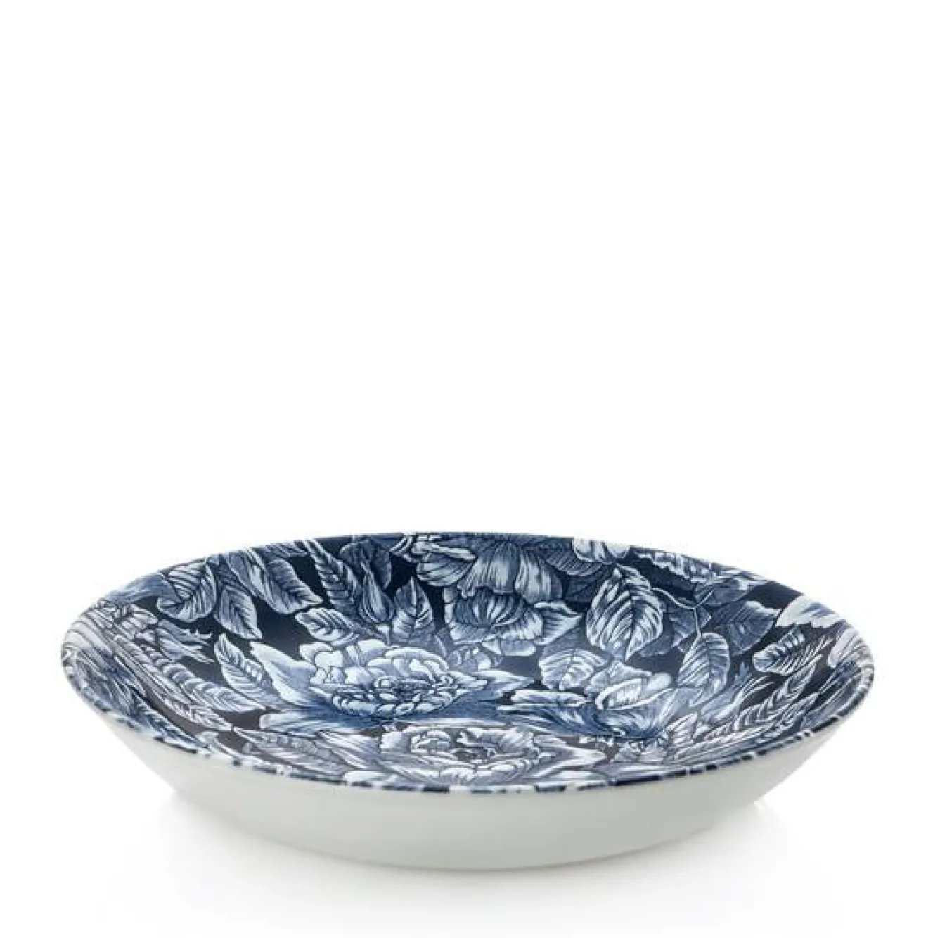 Burleigh Plates|Bowls & Dishes-Ink Blue Hibiscus Pasta Bowl
