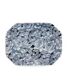 Burleigh Serving Plates & Boards|Plates-Ink Blue Hibiscus Rectangular Platter