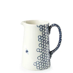 Burleigh Jugs-Ink Blue Pollen Large Tankard Jug