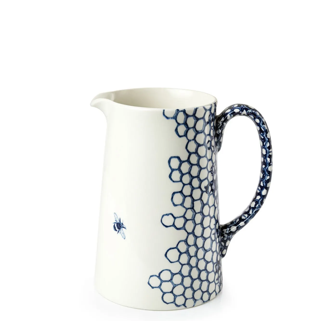 Burleigh Jugs-Ink Blue Pollen Large Tankard Jug