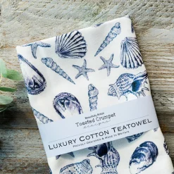 Toasted Crumpet Tea|Tea Towels-Inky Shells Tea Towel
