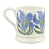 Emma Bridgewater Flowers & Garden-Iris Hand-Stamped 1/2 Pint Mug