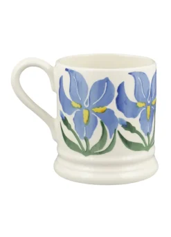 Emma Bridgewater Flowers & Garden-Iris Hand-Stamped 1/2 Pint Mug