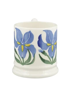 Emma Bridgewater Flowers & Garden-Iris Hand-Stamped 1/2 Pint Mug