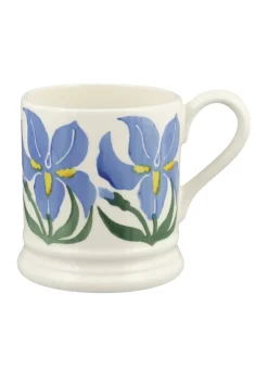 Emma Bridgewater Flowers & Garden-Iris Hand-Stamped 1/2 Pint Mug