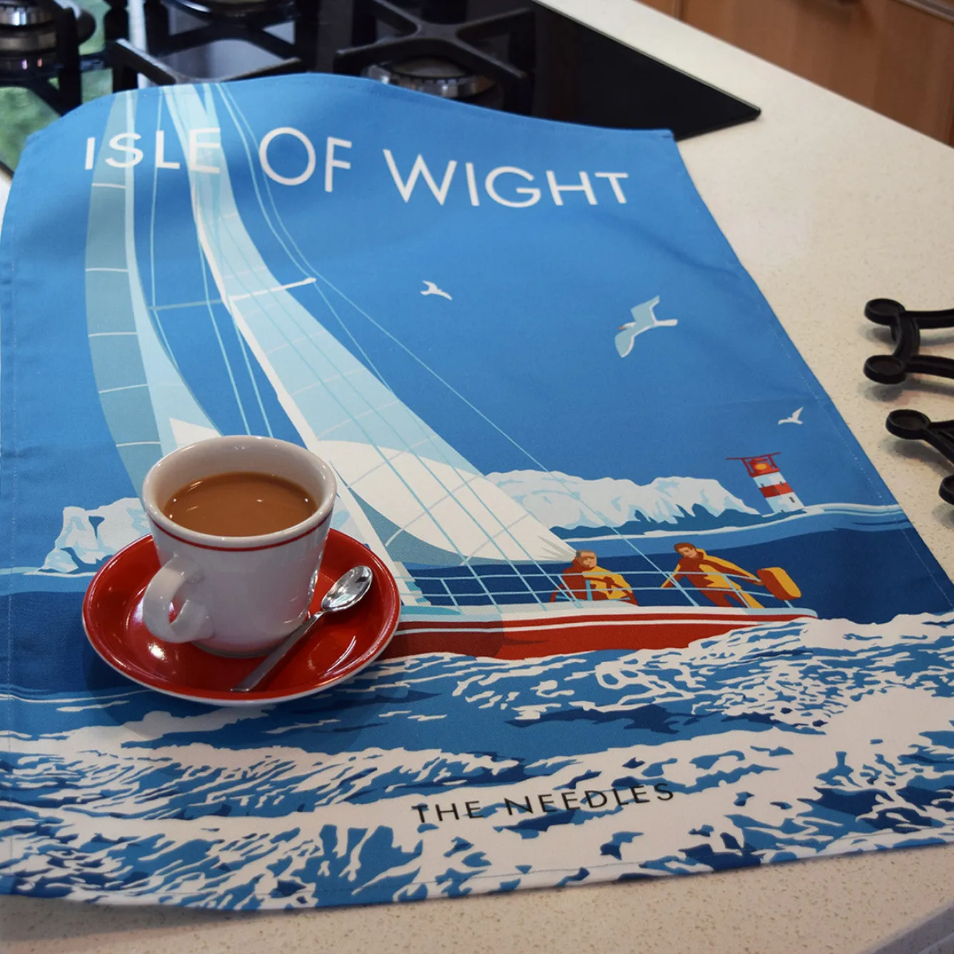 Town Towels Tea|Tea Towels-Isle of Wight - The Needles Tea Towel