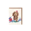 Wrendale Designs Christmas|Greeting Cards-'It Was The Cat' Dachshund Christmas Gift Enclosure Card