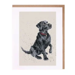 Wrendale Designs Greeting Cards|Children-'Jack' Black Labrador Greetings Card