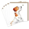 Paper Shed Design Greeting Cards-Jack Russell and Bee Set of 5  Notecards