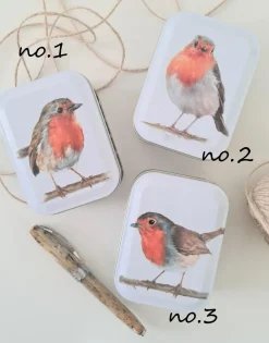 Elite Tins Storage-Jo Stockdale Small Robin Tins