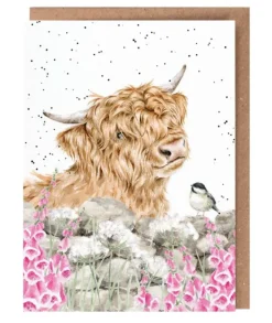 Wrendale Designs Greeting Cards-'Just for Moo' Highland Cow Greetings Card