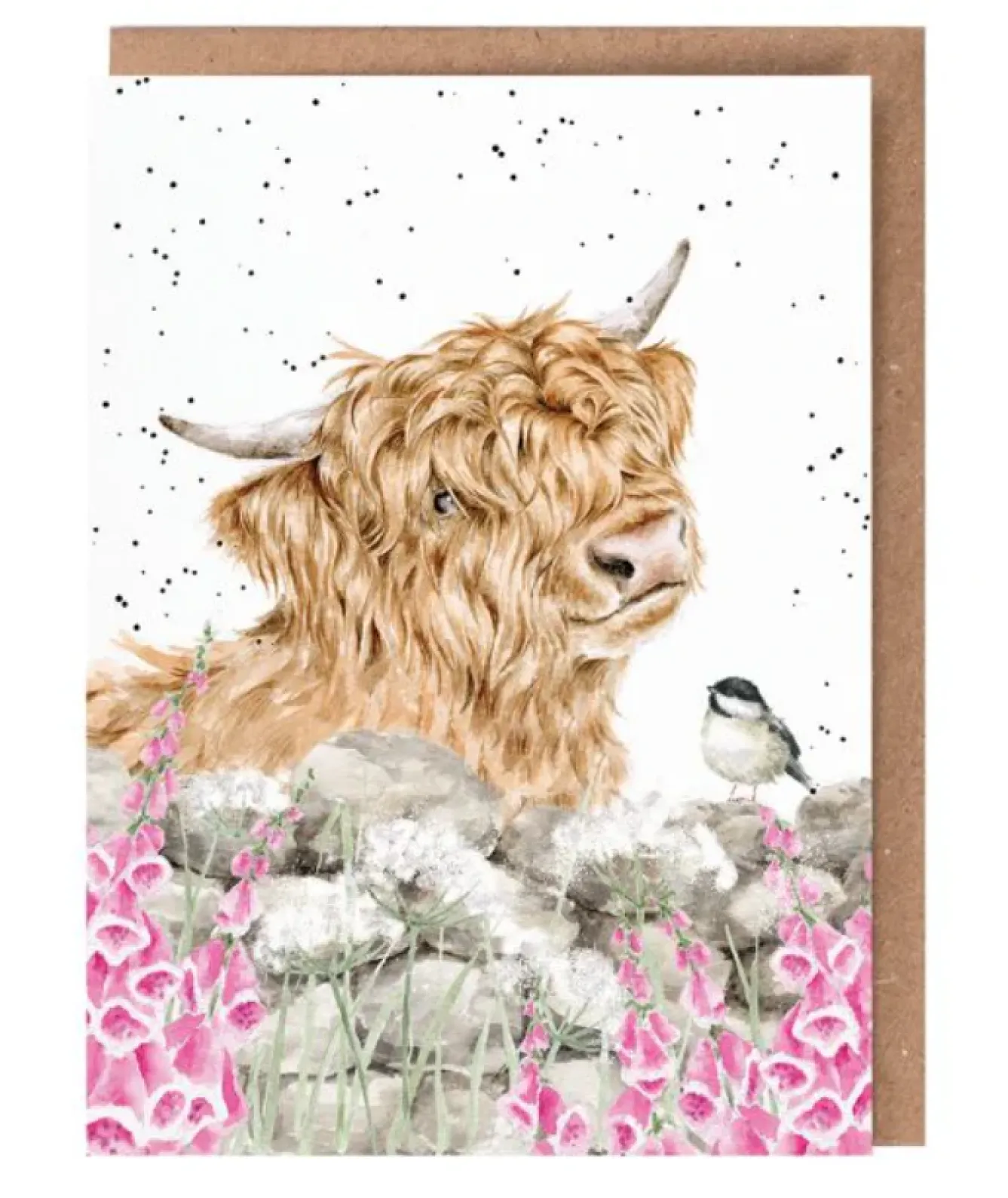 Wrendale Designs Greeting Cards-'Just for Moo' Highland Cow Greetings Card