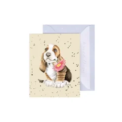 Wrendale Designs Greeting Cards-'Just For You' Puppy Gift Enclosure Card