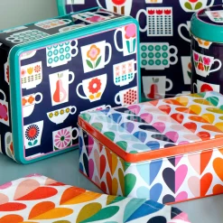 Elite Tins Storage-Kate Rhees Teacup Deep Rectangular Tin