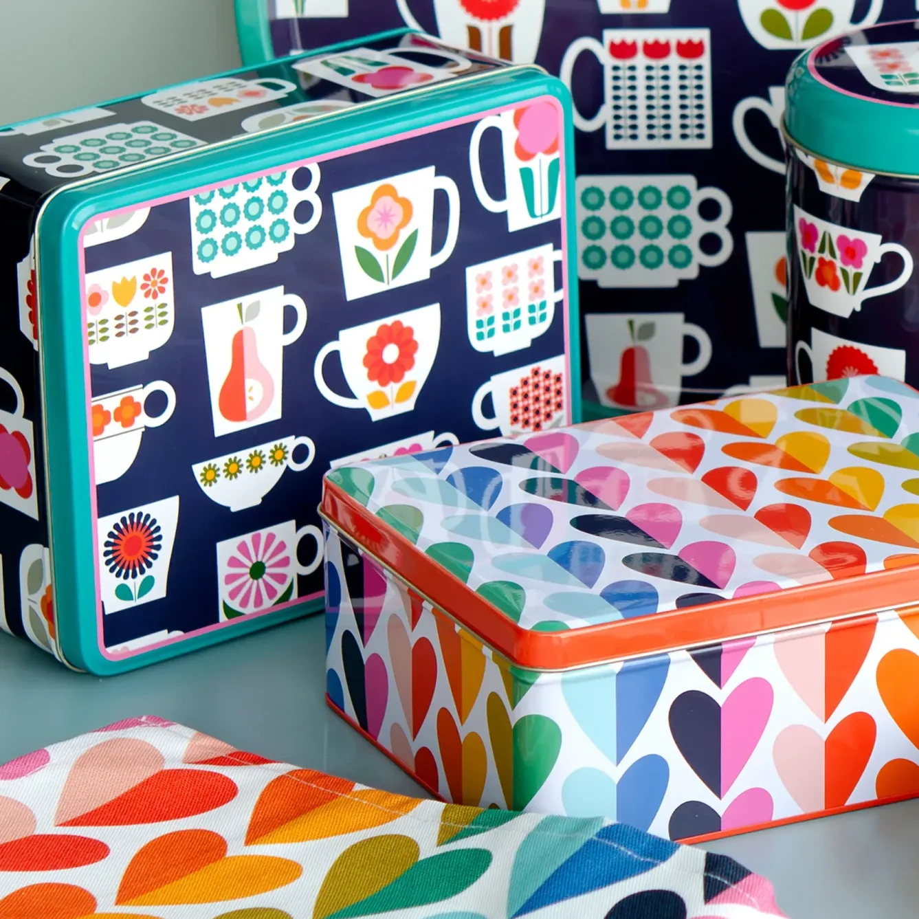 Elite Tins Storage-Kate Rhees Teacup Deep Rectangular Tin