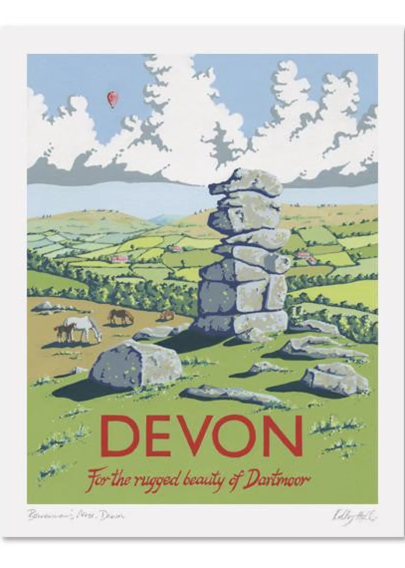 Kelly Hall Designs Art-Kelly Hall Devon Print