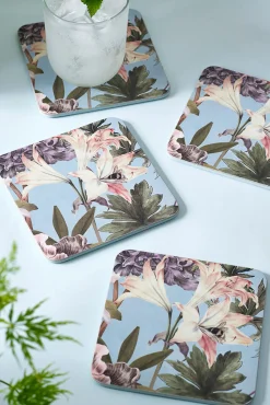 Kew Gardens Coasters-Bee Floral Coasters (Set of 4)