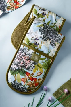 Kew Gardens Oven Gloves/Mitts-Bee Floral Double Oven Glove