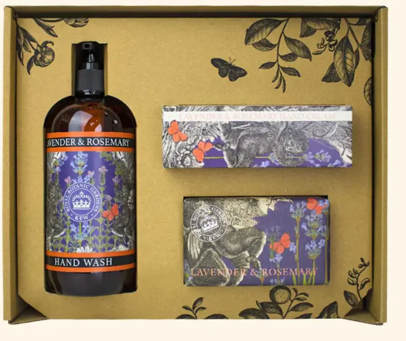 English Soap Company Soaps & Lotions-Kew Gardens Lavender & Rosemary Essential Hand Care Gift Box