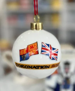 Alison Gardiner Royal|Christmas Decorations-King Charles III Coronation China Bauble