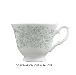 Victoria Eggs Royal-King Charles lll Coronation China Cup & Saucer