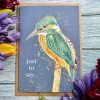 Jen Winnett Greeting Cards-Kingfisher Just To Say Eco-card