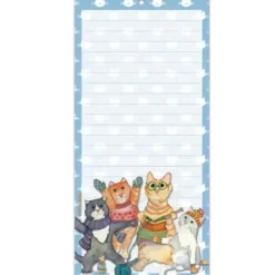 Emma Ball Stationery-Kittens in Mittens Lined Magnetic Pad