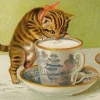 Madame Treacle Greeting Cards-Kitty - Little Vintage Greeting Card