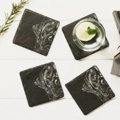 Selbrae Tea|Coasters-Labrador - Set of 4 Slate Coasters