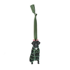 Lottie Murphy Christmas-Labrador Wooden Christmas Decoration