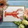 Jen Winnett Greeting Cards-Larry the Lobster Eco-Card