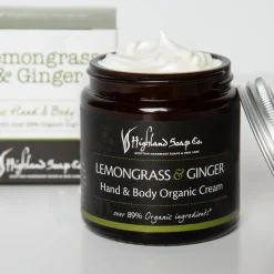 The Highland Soap Company Soaps & Lotions-Lemongrass & Ginger Hand & Body Organic Cream