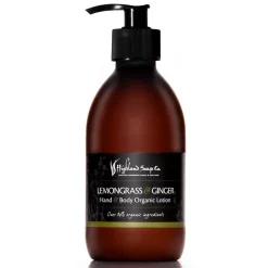 The Highland Soap Company Soaps & Lotions-Lemongrass & Ginger Hand & Body Organic Lotion 300ml